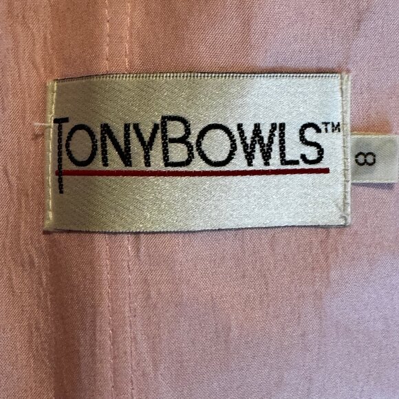 Tony Bowls Jeweled & Lace Bodice Pink Tulle & Silver Short Bubble Dress … - Picture 4 of 13